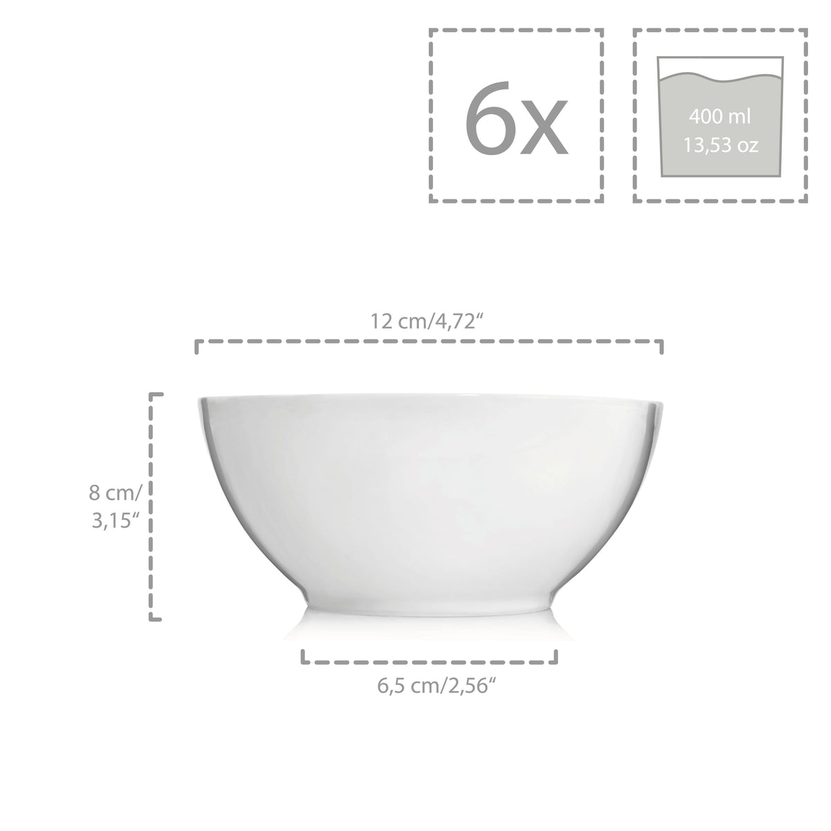 SÄNGER Dessert Bowl Set Sunfort 6 Pieces