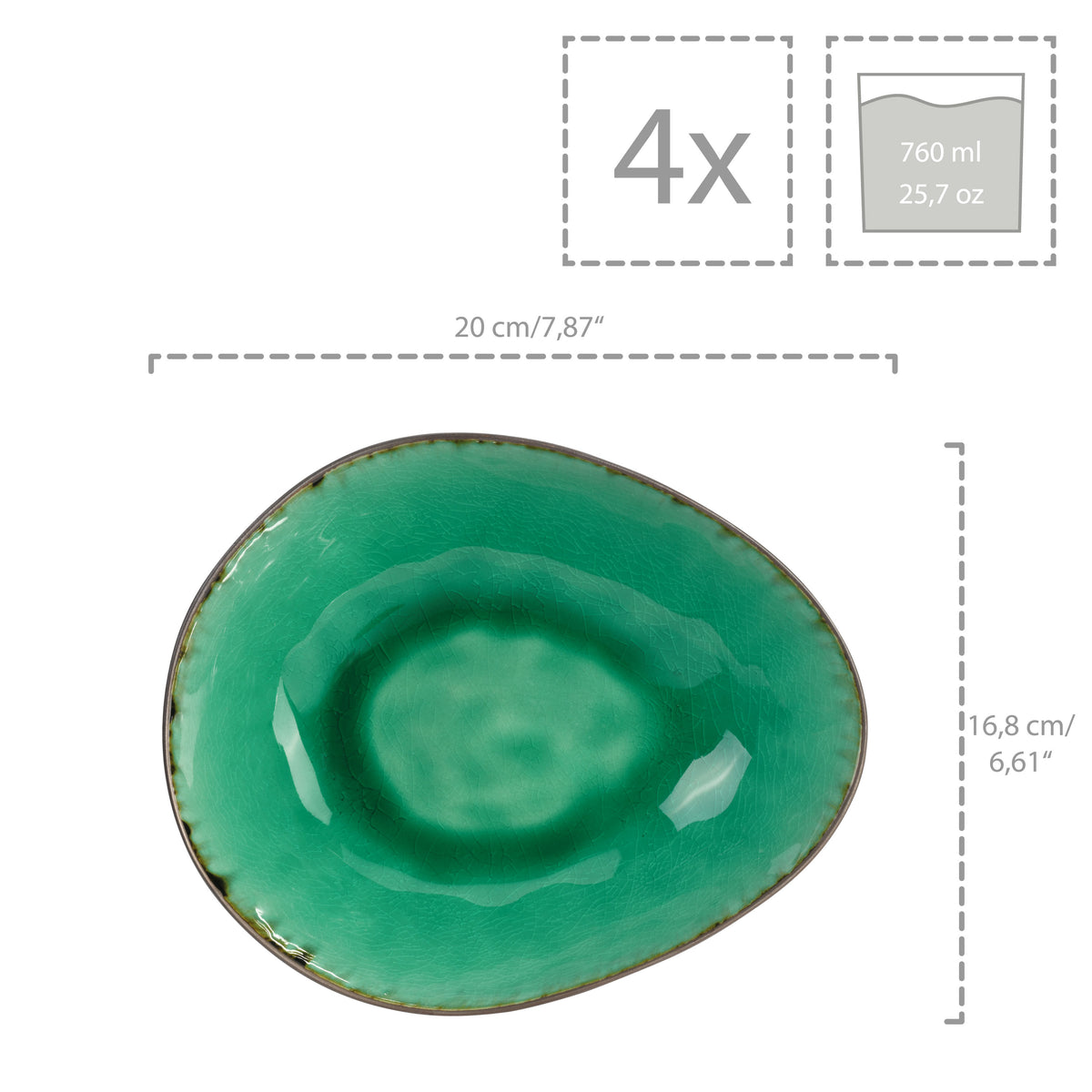 SÄNGER Salad Bowl Set Palm Beach 4 pieces