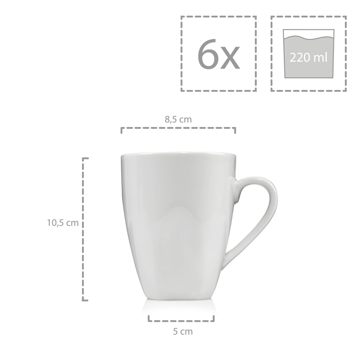 SÄNGER Kaffeebecher Set Avalon 6 teilig