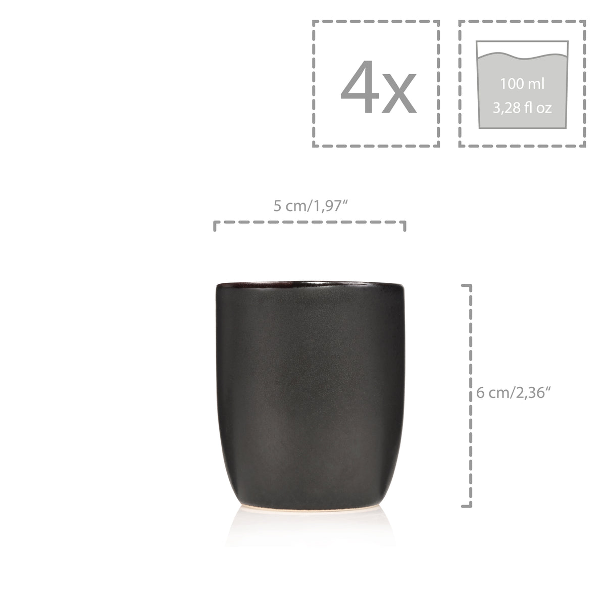 SÄNGER Espresso Mug Set Palm Beach 4 pieces