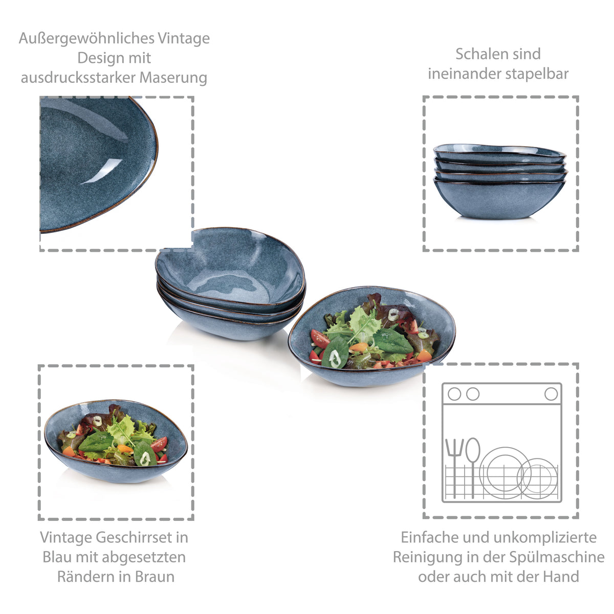SÄNGER Salad Bowl Set Darwin 4-piece