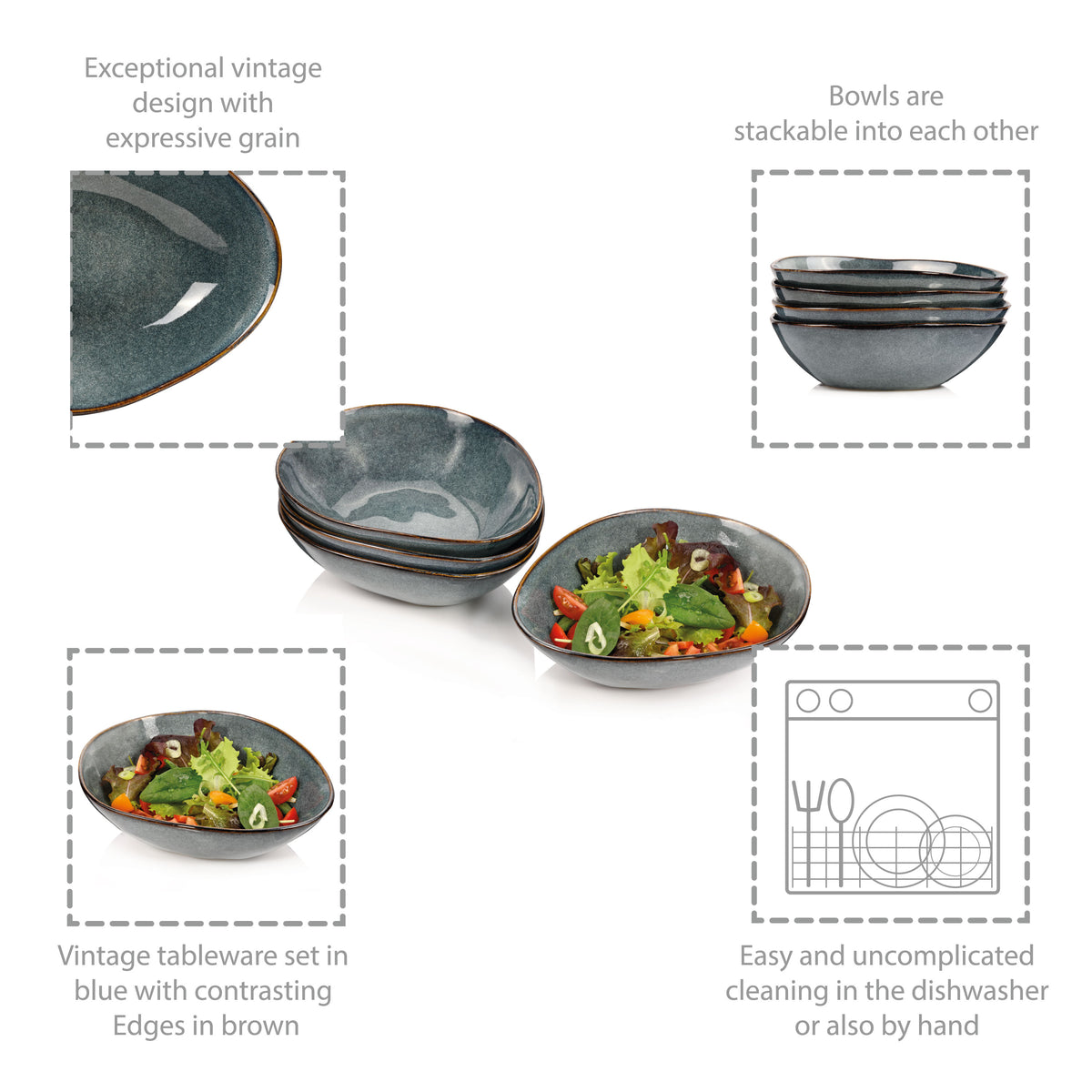 SÄNGER Salad Bowl Set Darwin 4-piece