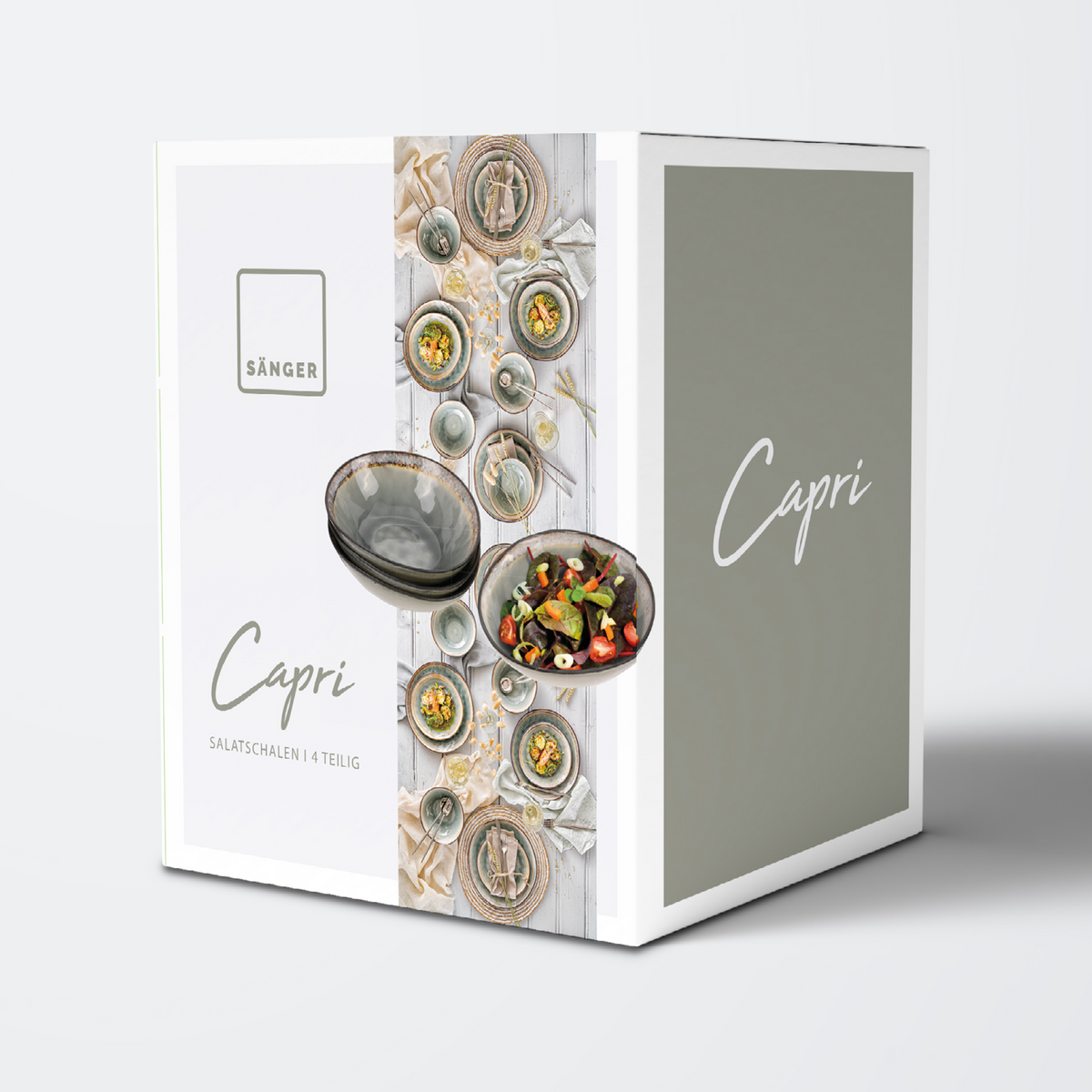 SÄNGER Salatschalen Set Capri Grau 4 teilig