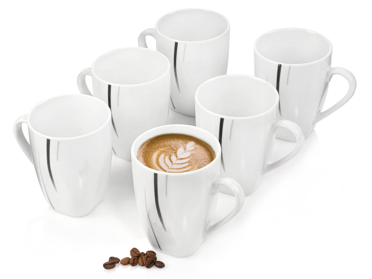 SÄNGER Kaffeebecher Set Bilgola Black Lines 6 teilig