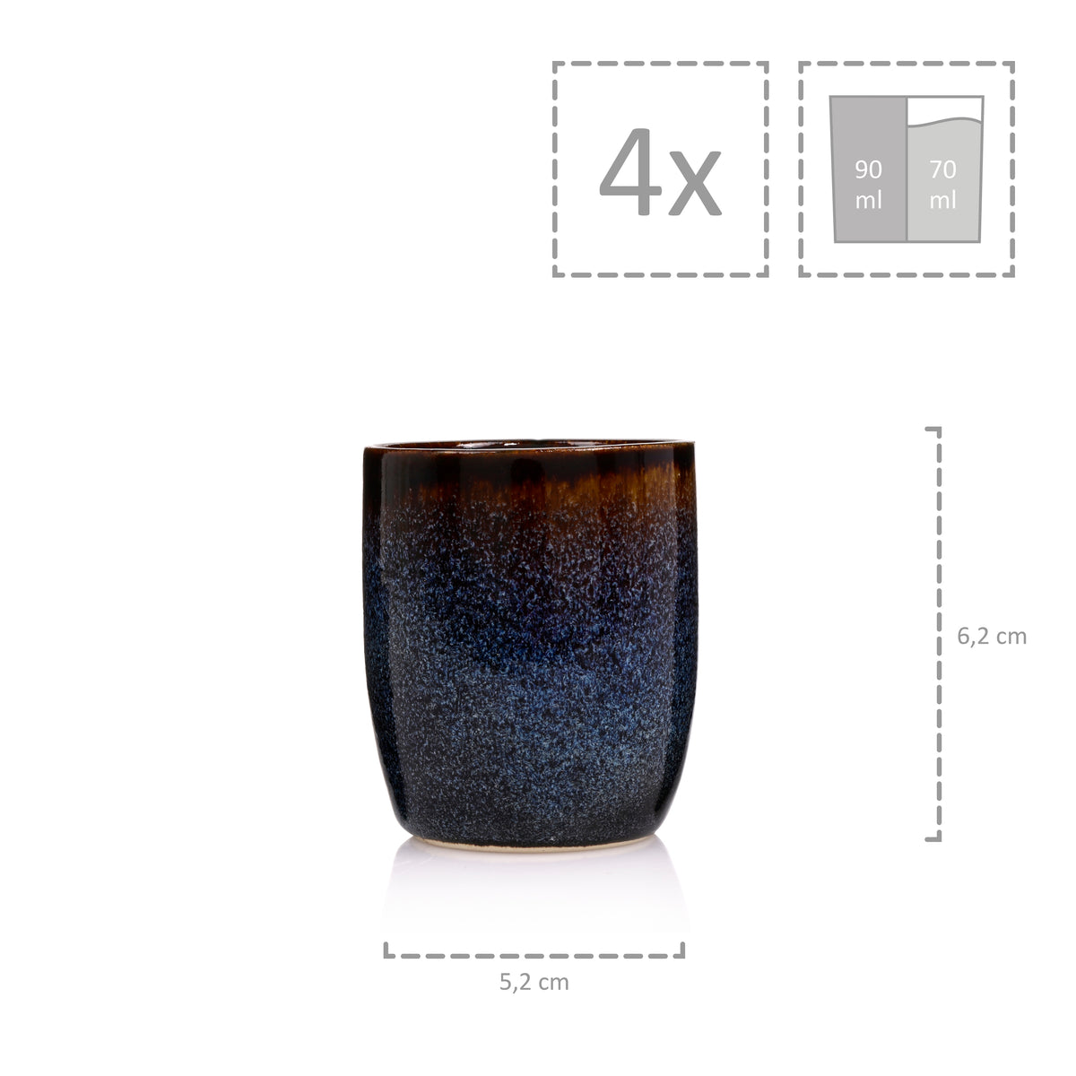 SÄNGER Espresso Mug Set Tokyo 4 Pieces