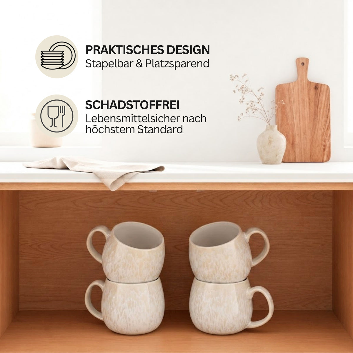 SÄNGER Cappuccinobecher Set Korfu 4 teilig
