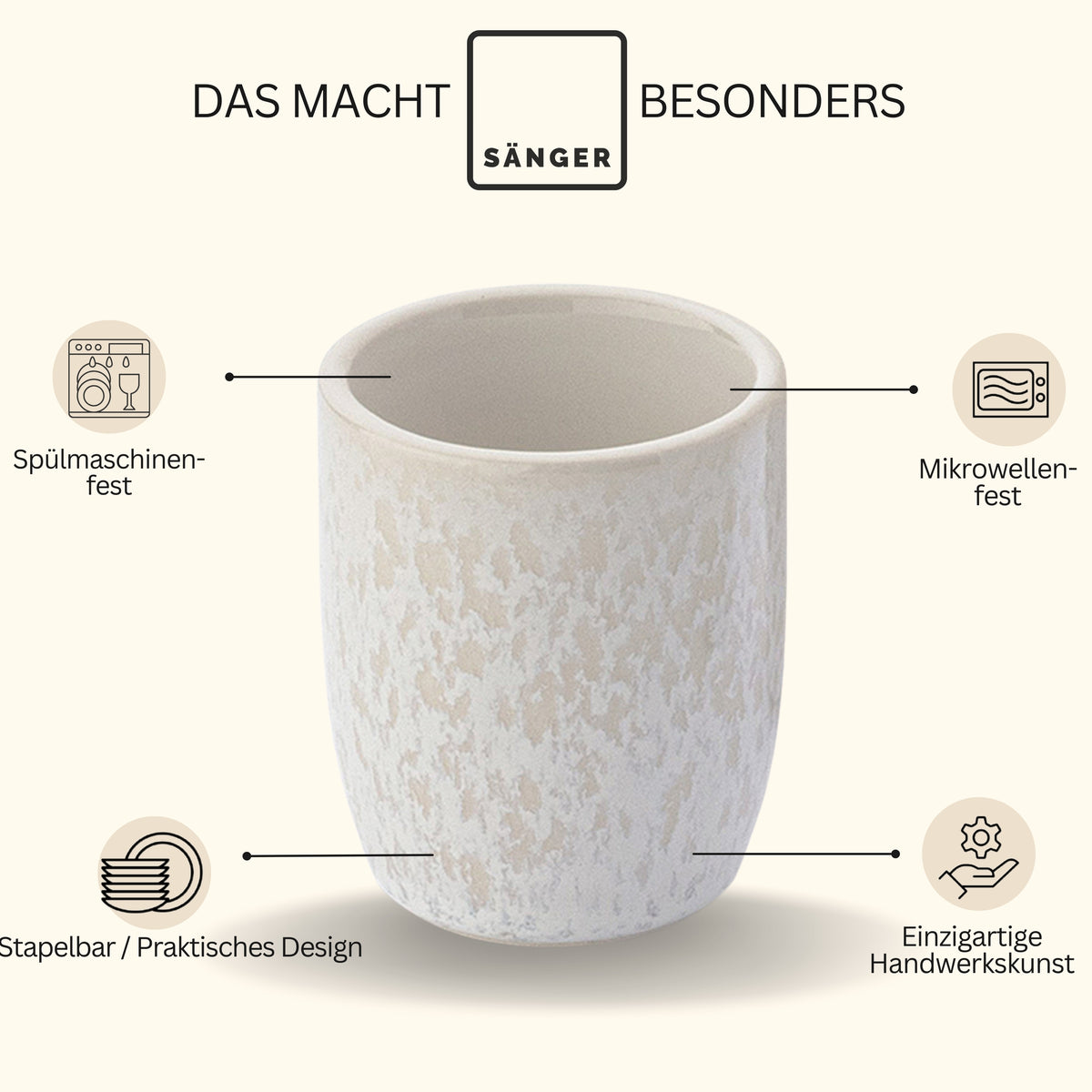 SÄNGER Espressobecher Set Korfu 4 teilig