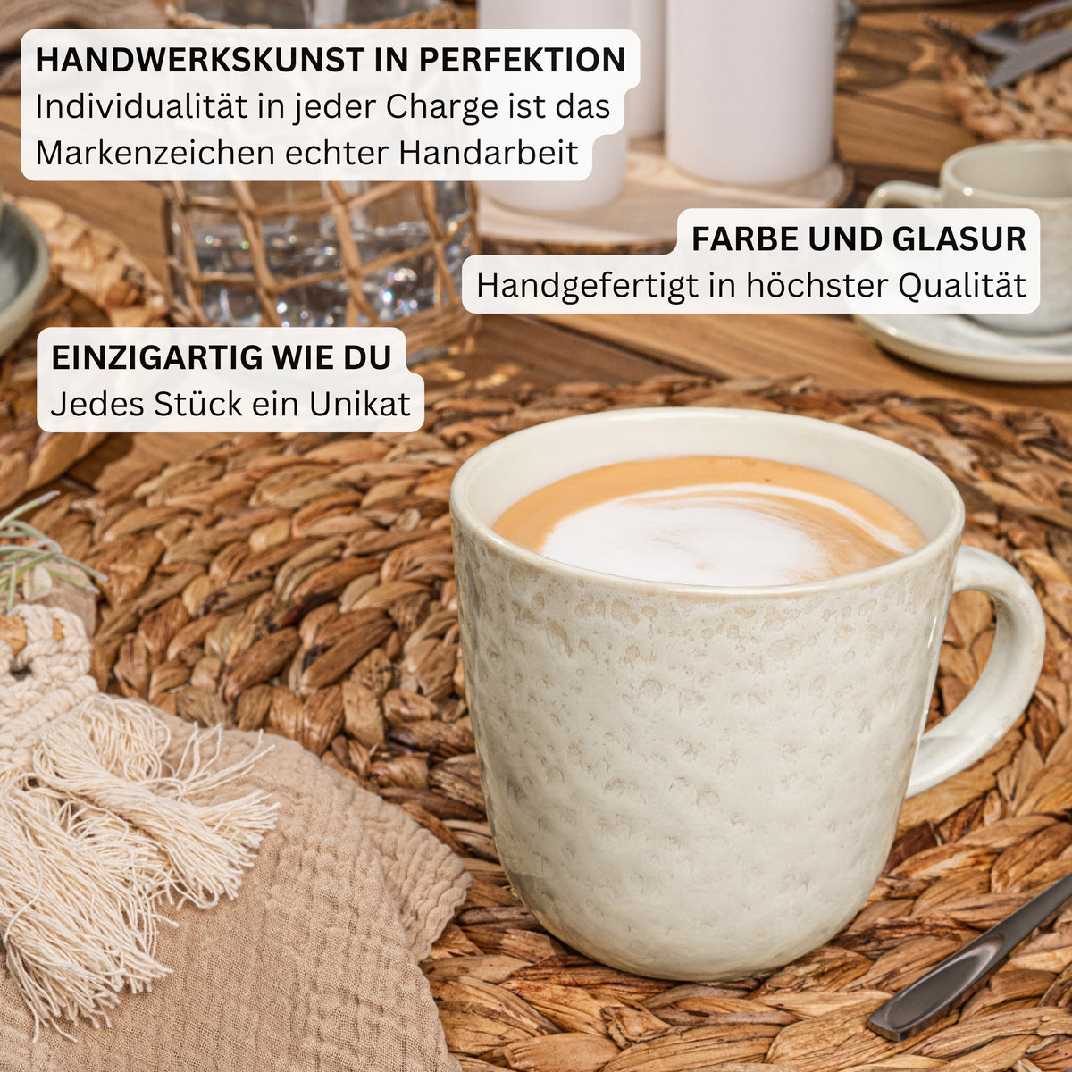 SÄNGER Key West Mug Set - 6-piece Stoneware
