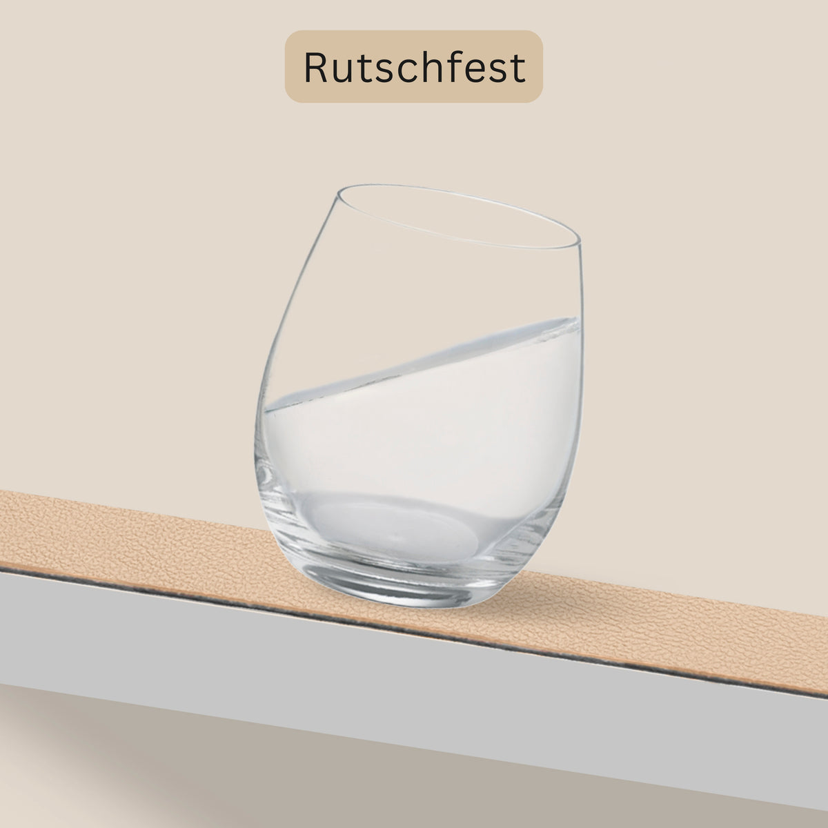 SÄNGER organische Tischsets & Untersetzer aus Kunstleder 12 teilig für 6 Personen, Schwarz + Beige