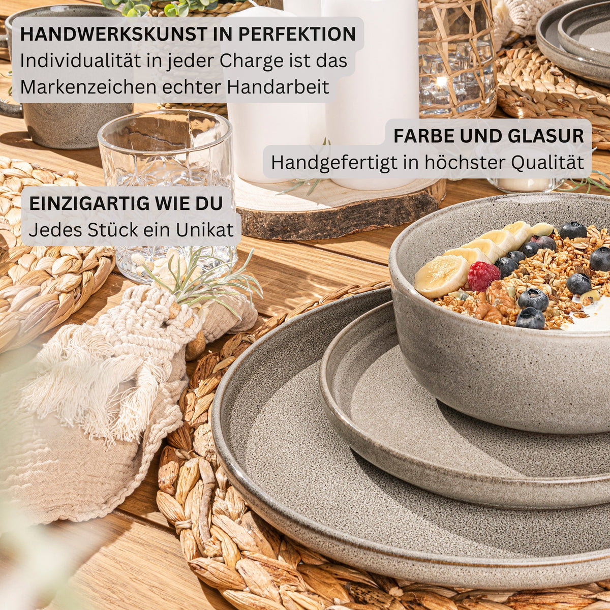 SÄNGER Pastaschalen Set Kairo Clay - 6 teilig aus Steingut