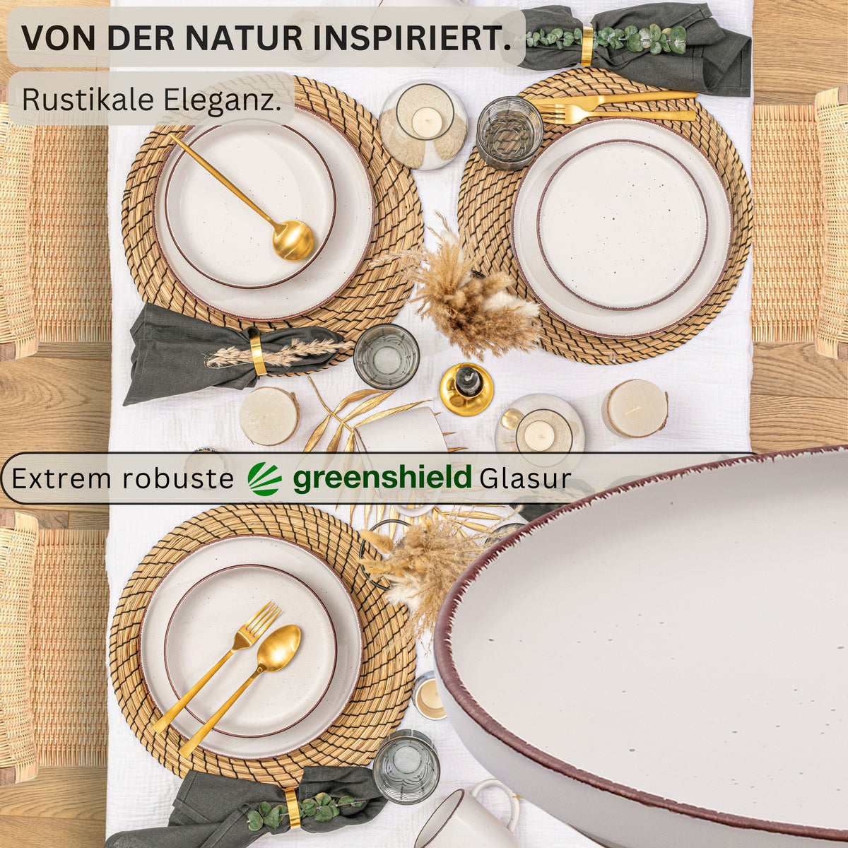 SÄNGER Stoneware Dessert Plate Bombay Ivory 4-piece