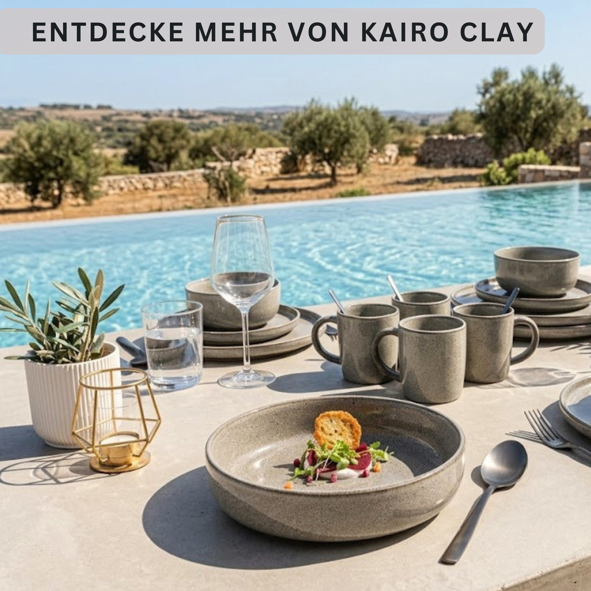 SÄNGER Kombiservice Kairo Clay- 30 teilig aus Steingut