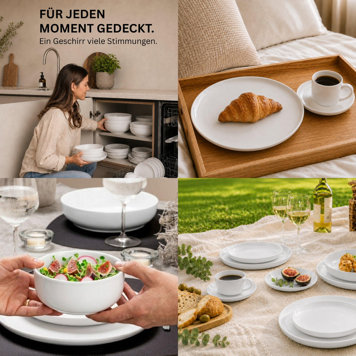 SÄNGER Porcelain Dinnerware Set Marlo 24-Piece for 6 People