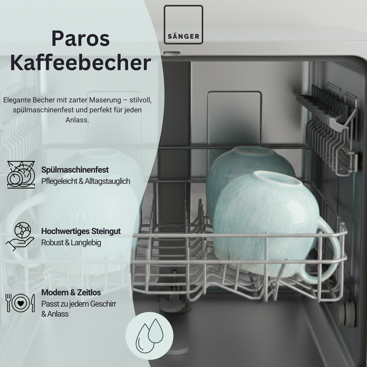SÄNGER Kaffeebecher 4 teilig Paros