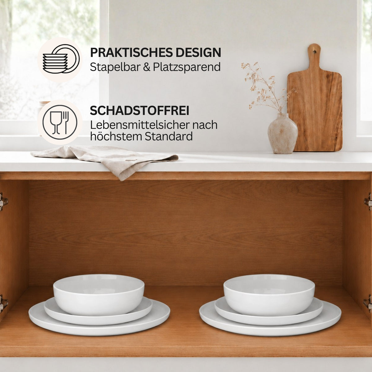 SÄNGER Porcelain Dinnerware Set Marlo 24-Piece for 6 People