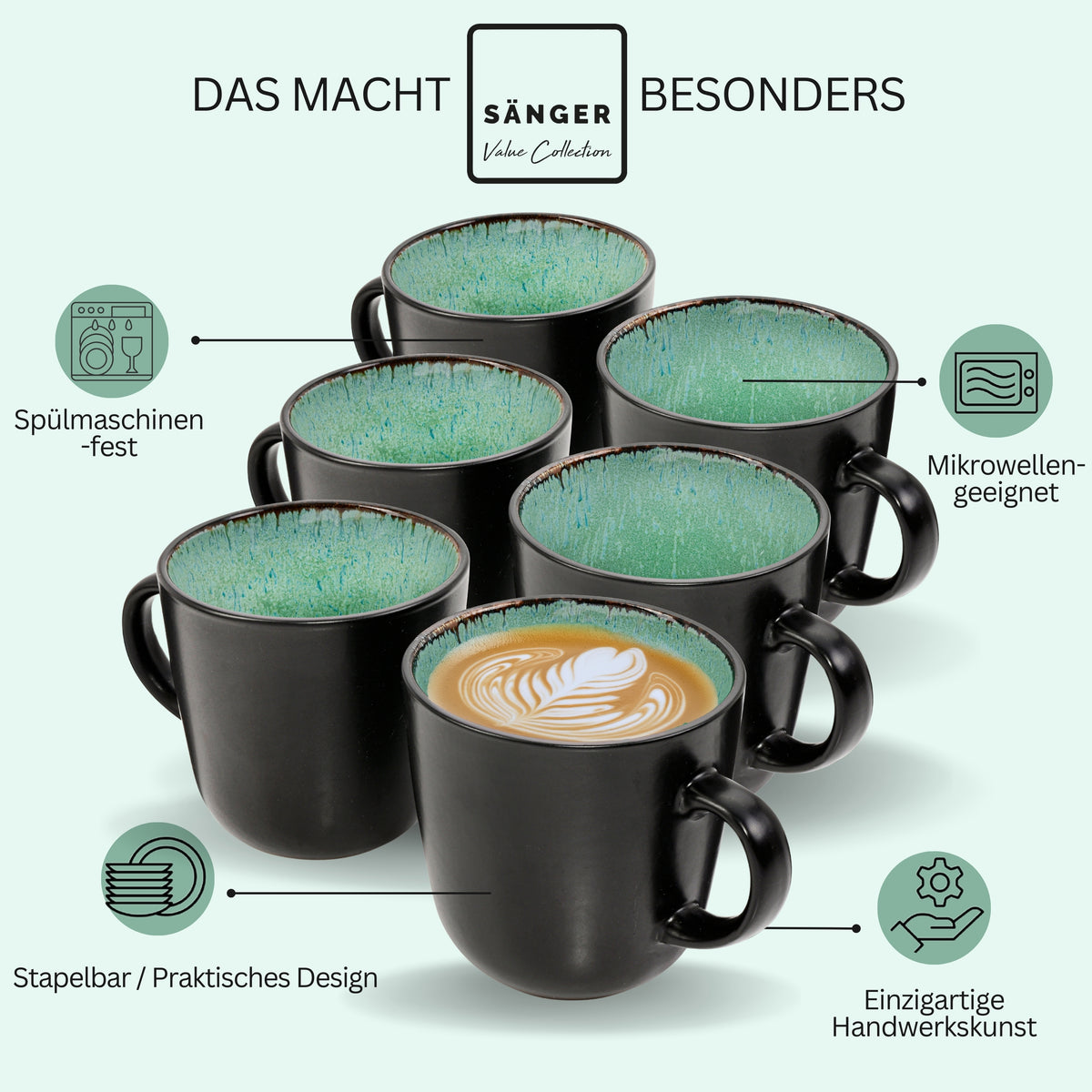 SÄNGER Coffee Mug Set Fiji, 6-Piece