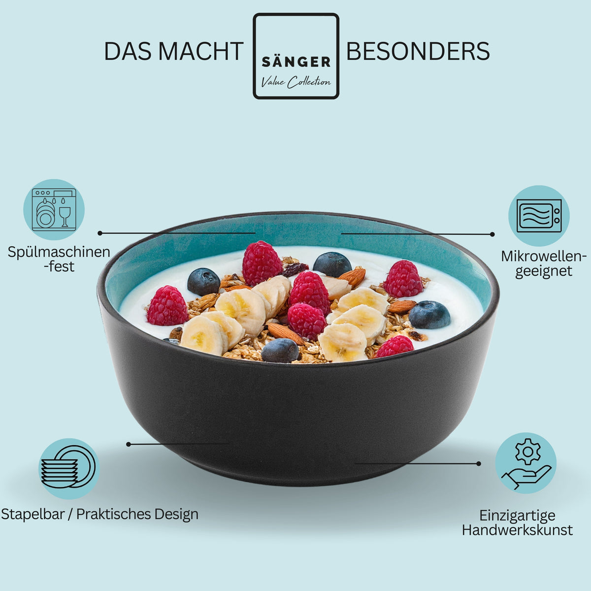 SÄNGER Bowl Set Granada - 6-piece stoneware