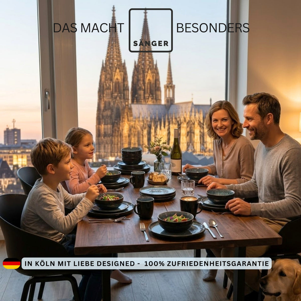 SÄNGER Stoneware Dinnerware Set Manila 30 Pieces for 6 People