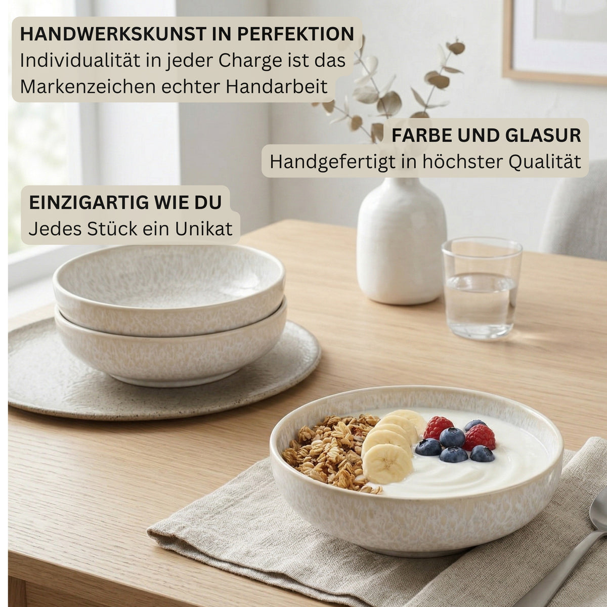 SÄNGER Steingut Bowl Korfu 4 teilig