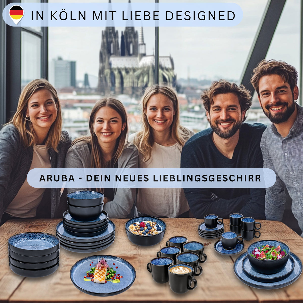 SÄNGER Speiseteller Set Aruba 6 teilig