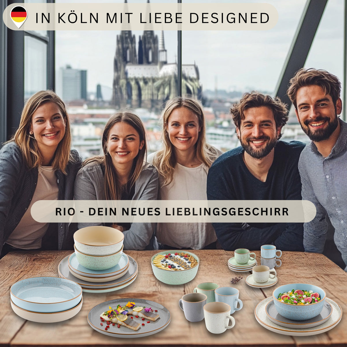 SÄNGER Espressotassen Set Rio 8 teilig für 4 Personen