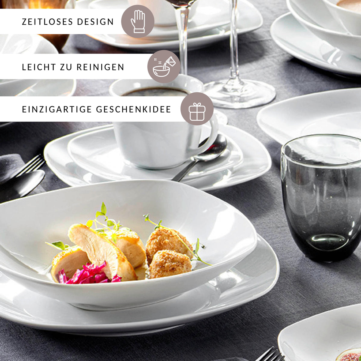 SÄNGER Soup Plate Set Bilgola 6-piece