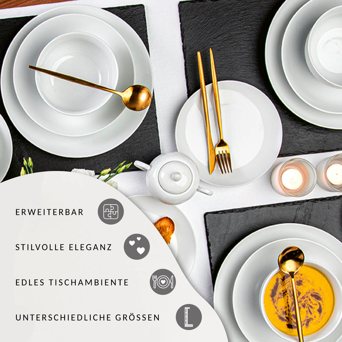 Sänger Kaffeetassen Set New Port mit Untertassen 12 teilig