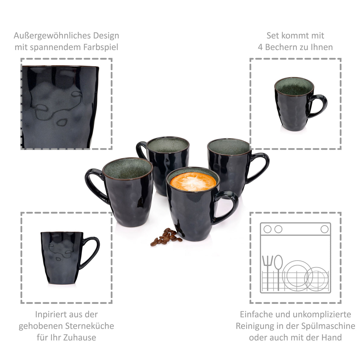 SÄNGER Coffee Mug Set Copenhagen 4-piece