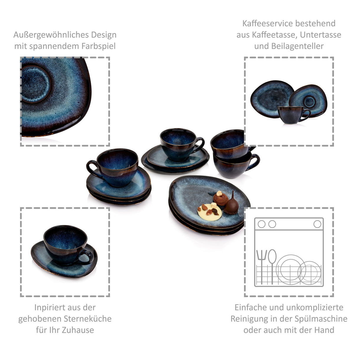 SÄNGER Kaffeeservice Tokio 12 teilig für 4 Personen