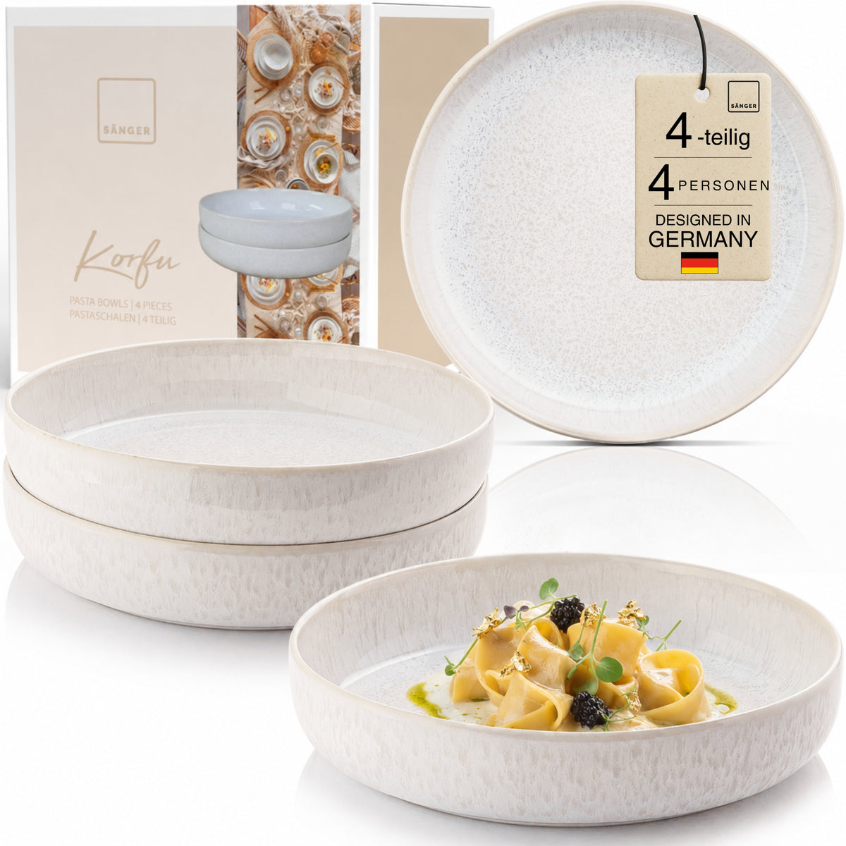 SÄNGER Pastaschalen Set Korfu 4 teilig