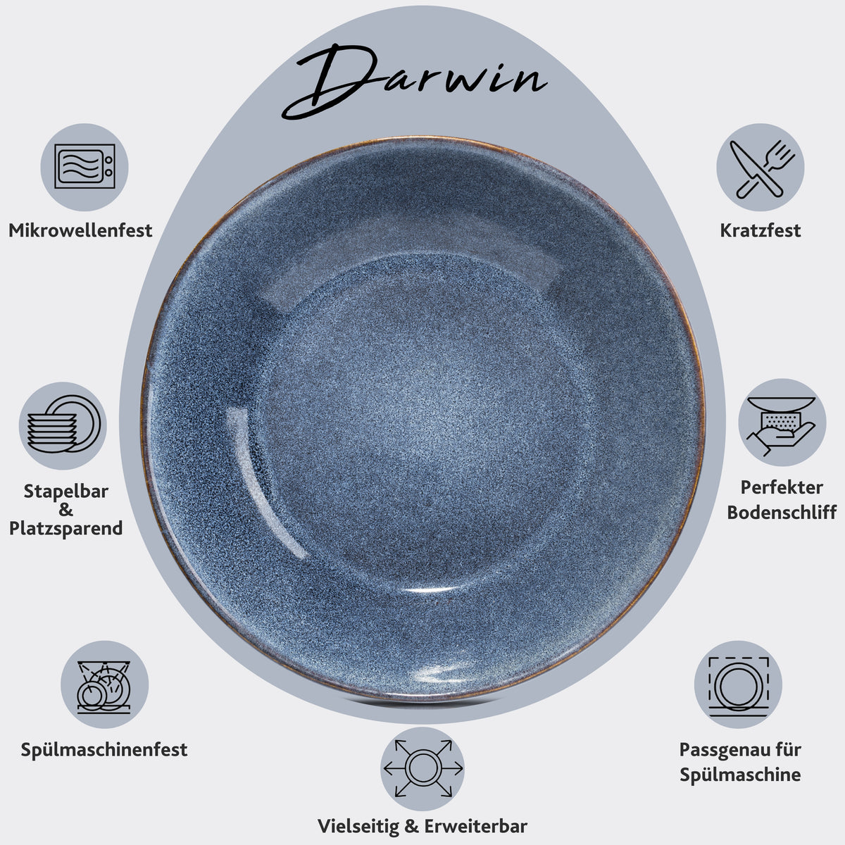SÄNGER Suppenteller Set Darwin 4 teilig