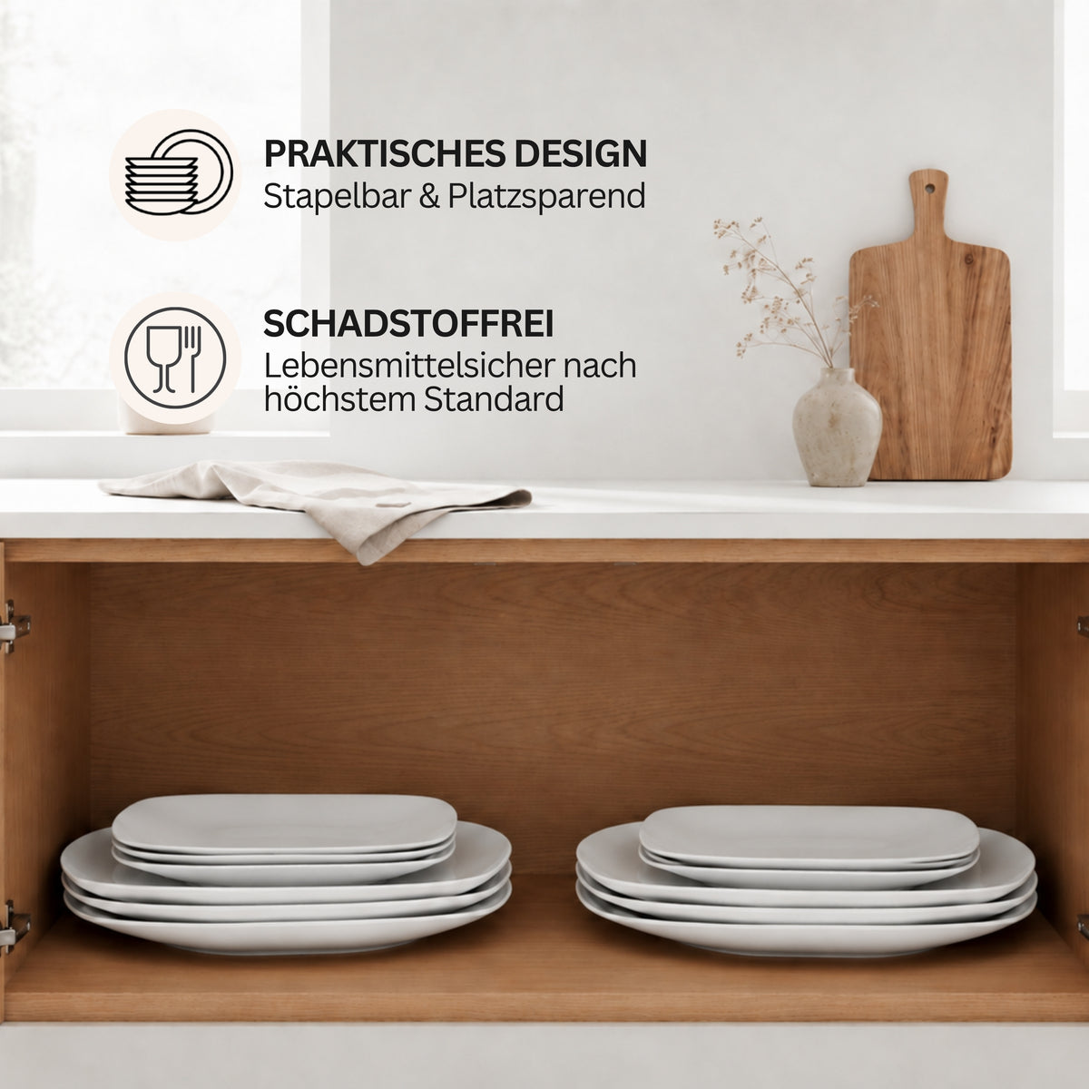 SÄNGER Porcelain Dinnerware Set Bilgola, Dinner Service 18-Piece for 6 People