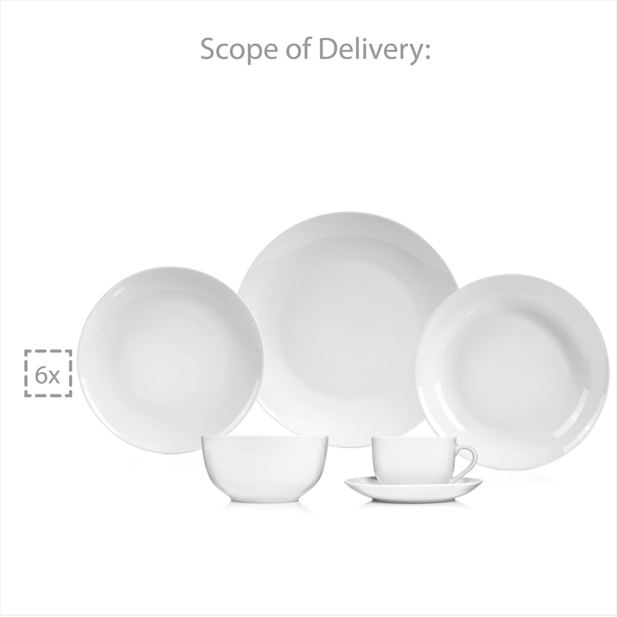 SÄNGER New Port 36-piece dinnerware set for 6 people