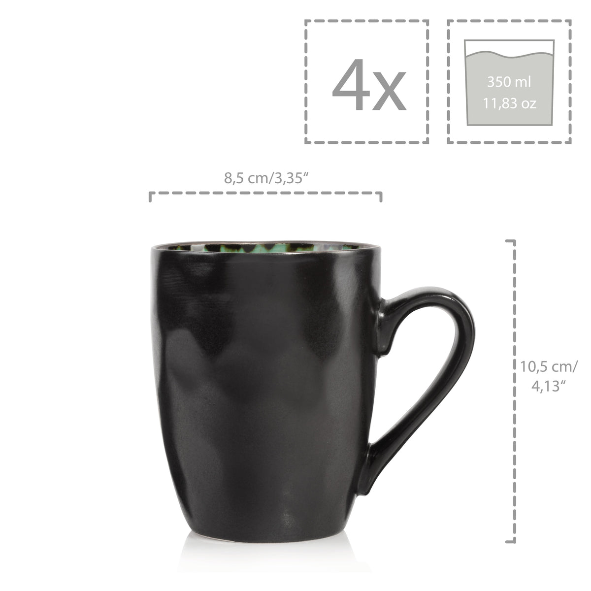 SÄNGER Coffee Mug Set Palm Beach 4-piece