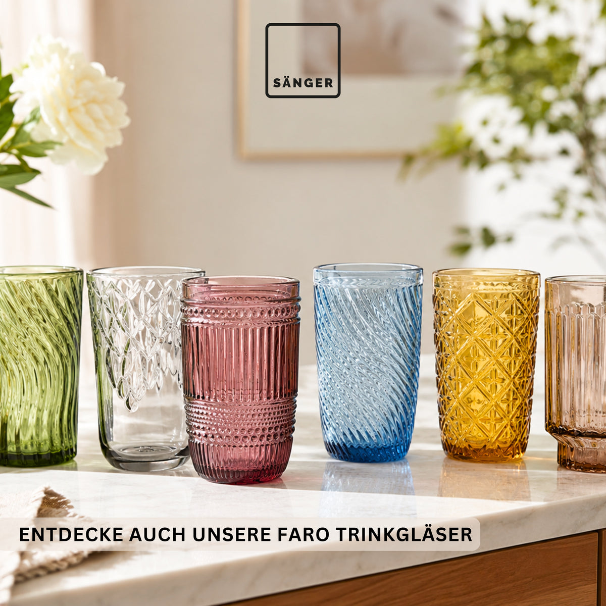 SÄNGER Trinkgläser Set Porto 6 teilig