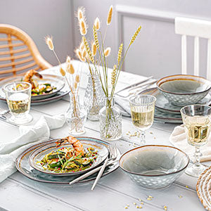 SÄNGER Salatschalen Set Capri Grau 4 teilig