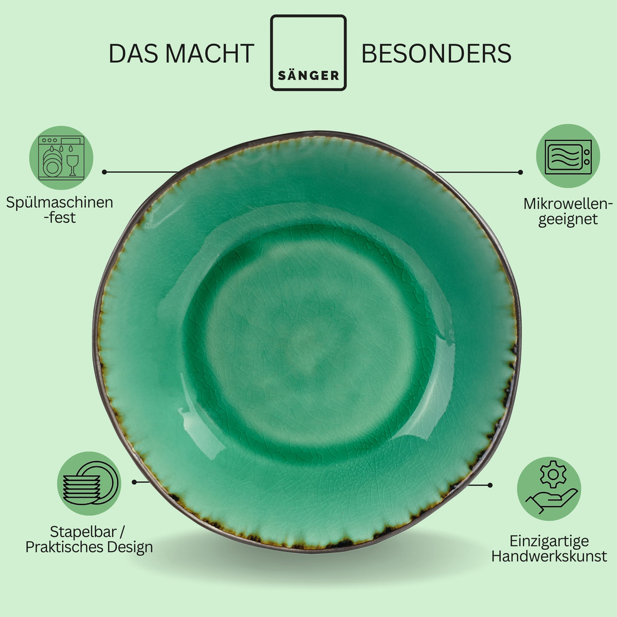 SÄNGER Soup Plate Set Palm Beach 4-Piece