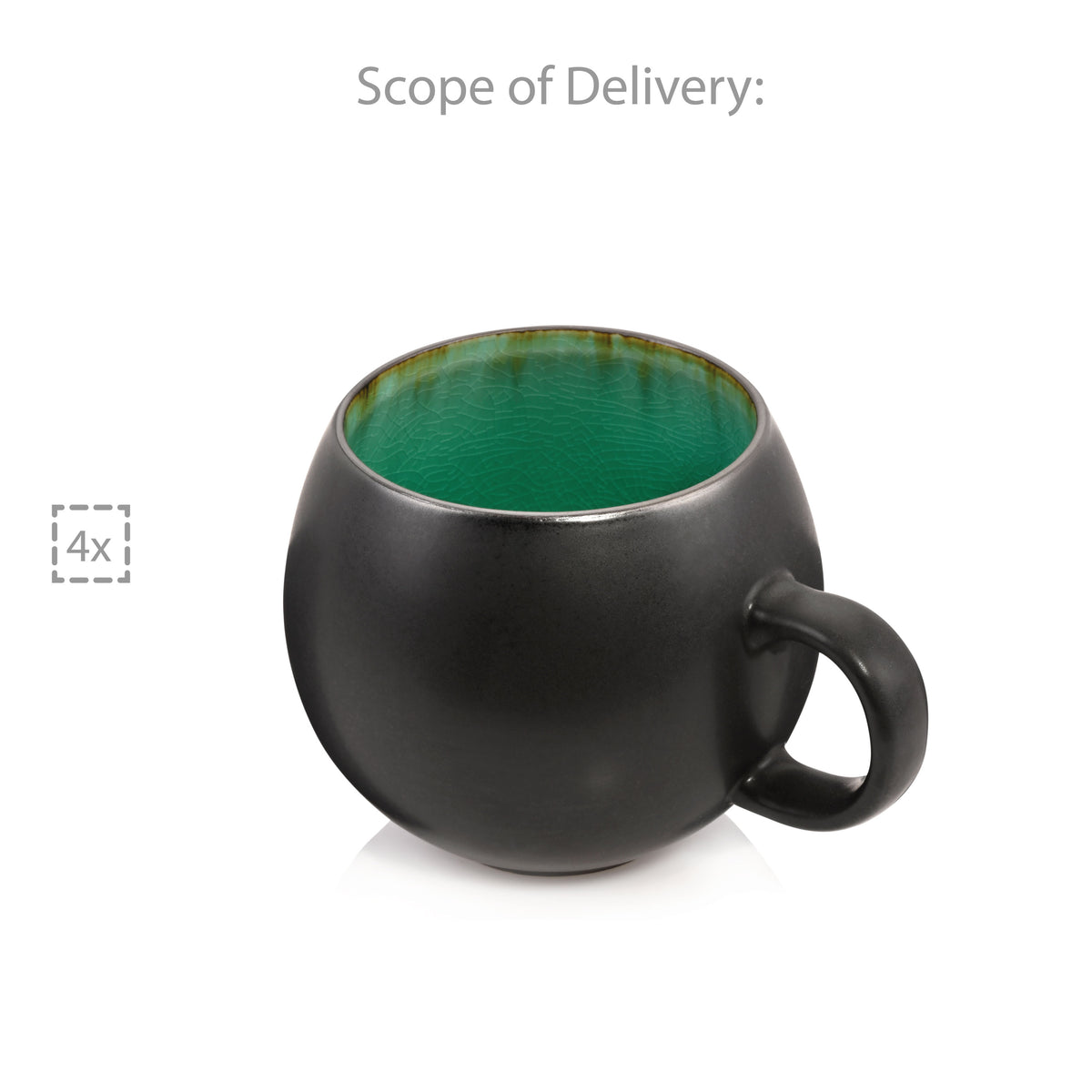 SÄNGER Cappuccino Cups Set Palm Beach, 4-piece