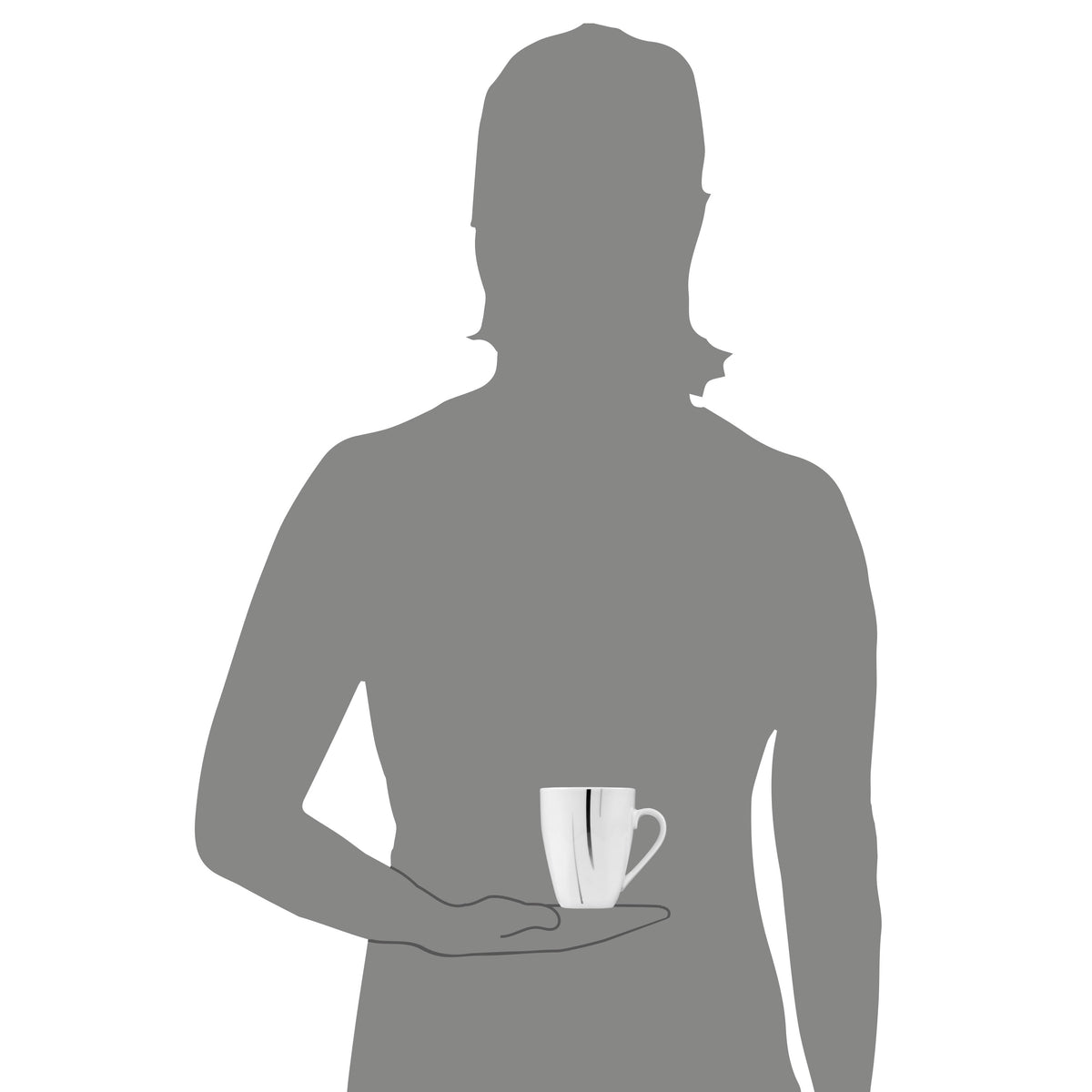 SÄNGER Kaffeebecher Set Bilgola Black Lines 6 teilig