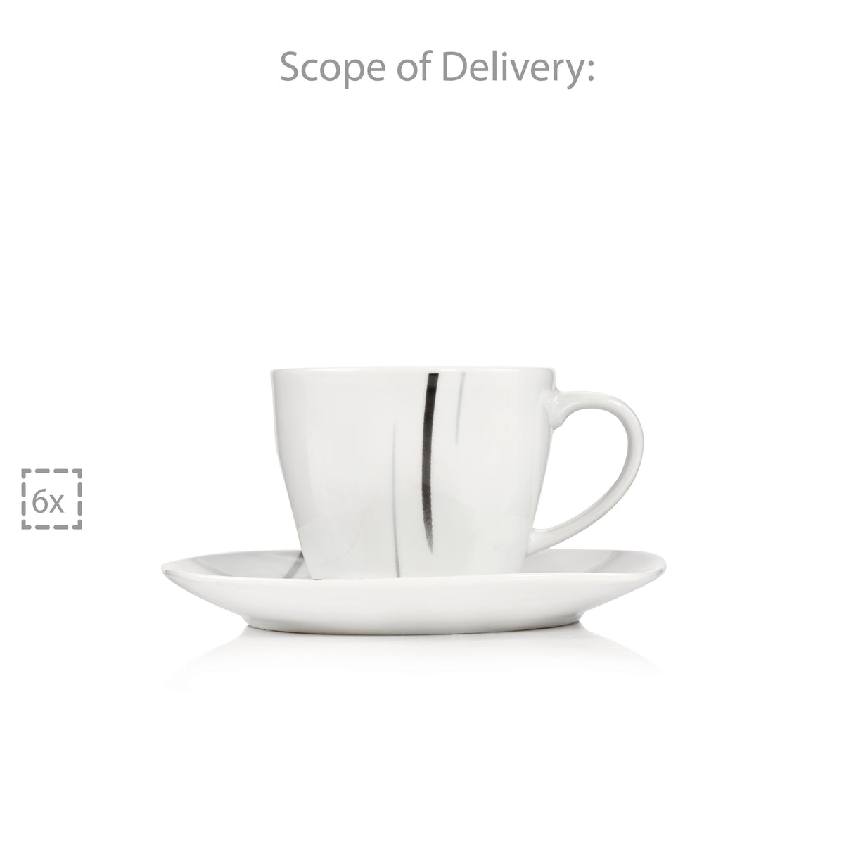 SÄNGER Kaffeeservice Bilgola Black Lines 12 teilig für 6 Personen