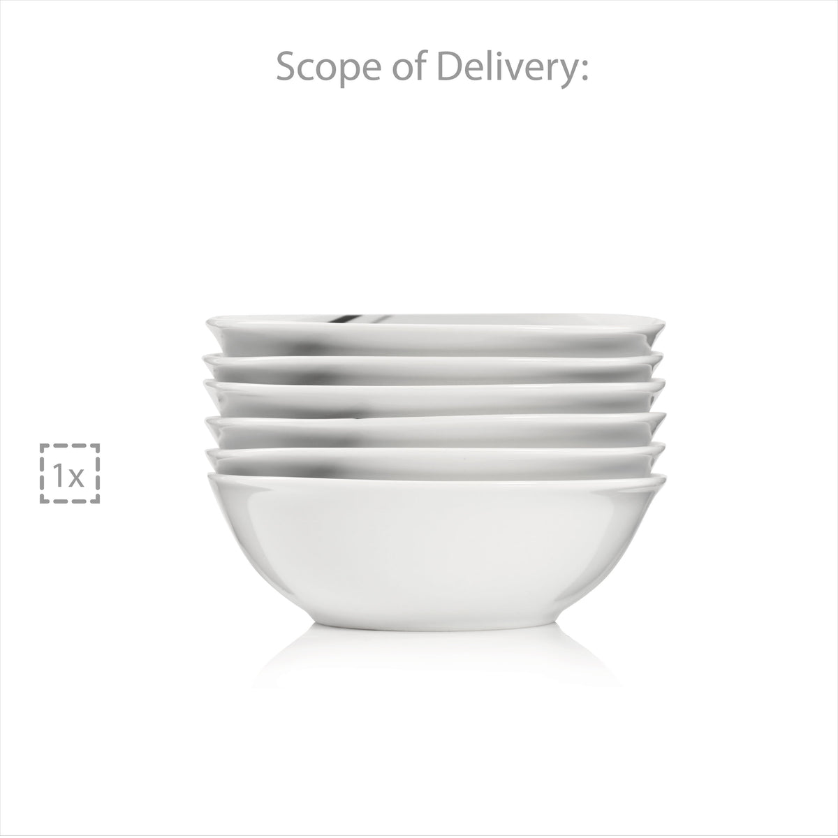 SÄNGER Muesli Bowl Set Bilgola Black Lines 6 Pieces