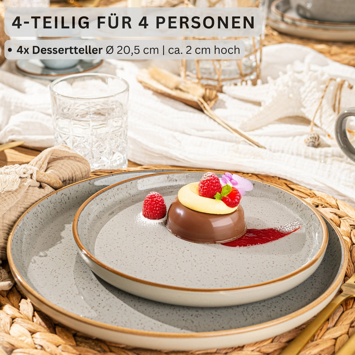 SÄNGER Dessertteller Set Rio 4 teilig