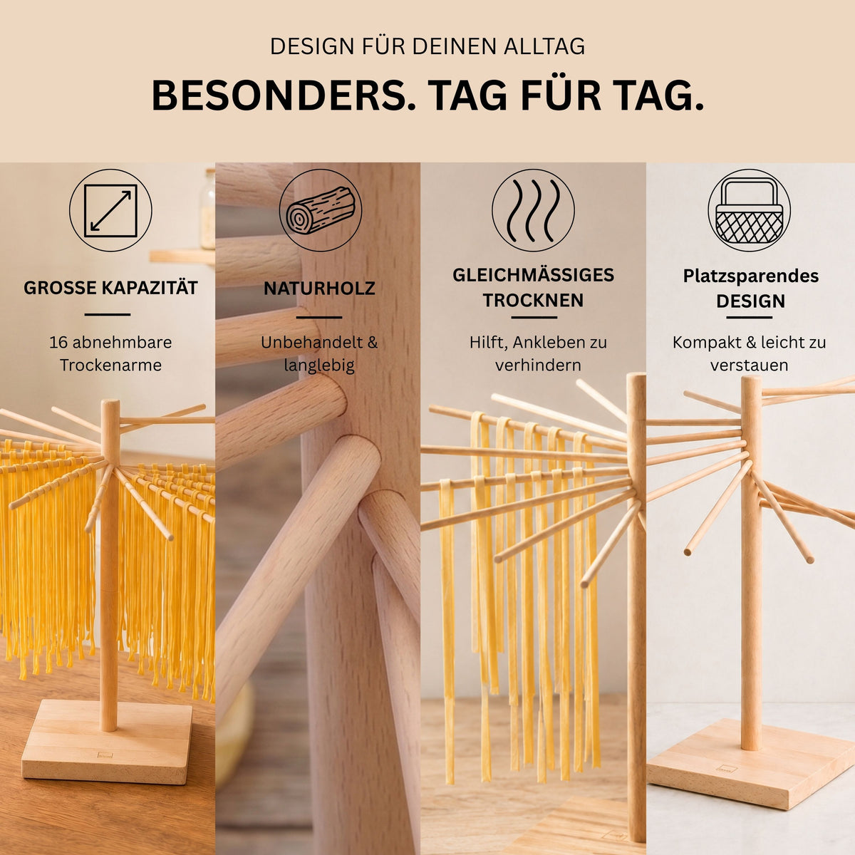 SÄNGER Pasta Dryer XXL 50cm including "Pasta Pasta" Booklet
