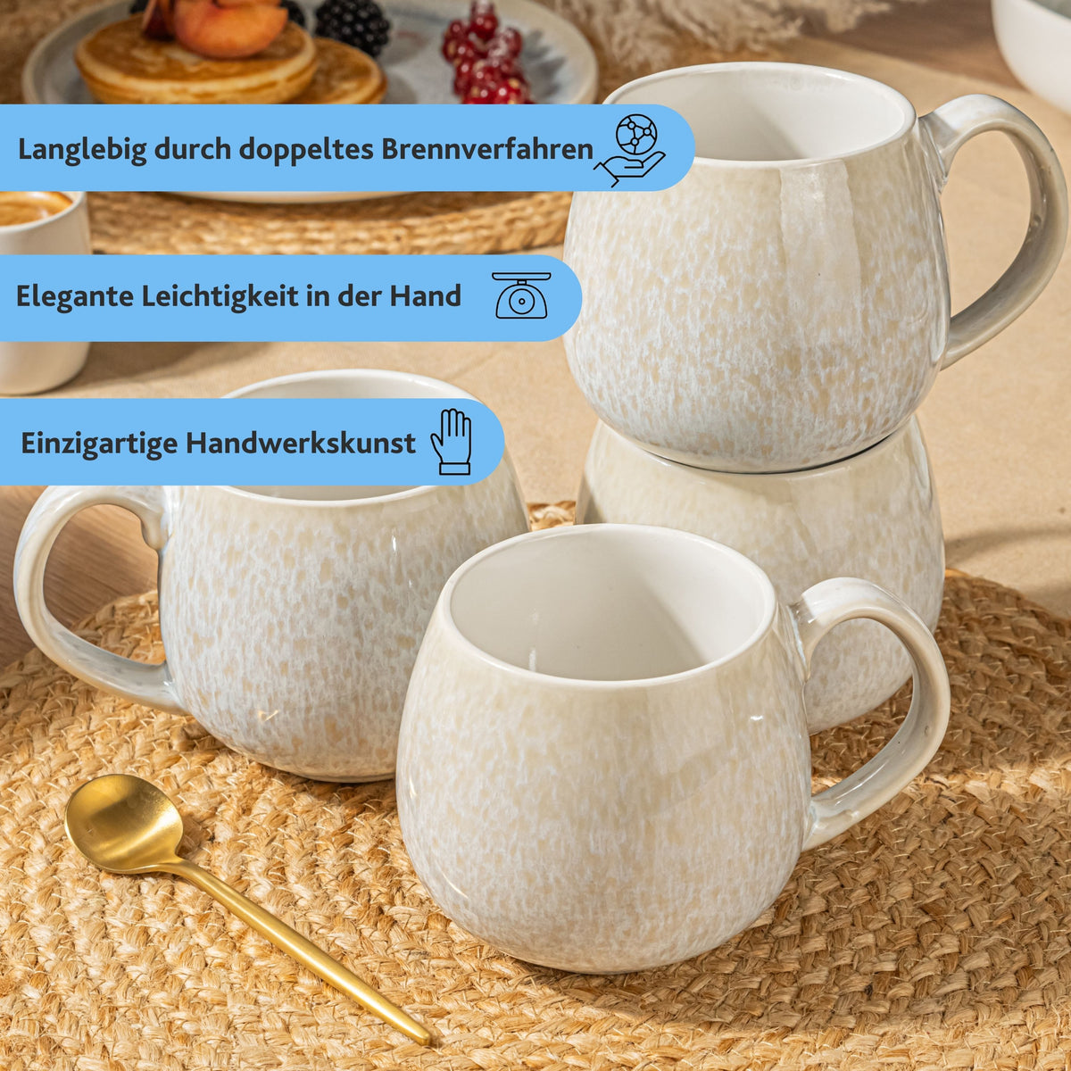 SÄNGER Coffee Mug Set Santorini, 4-piece