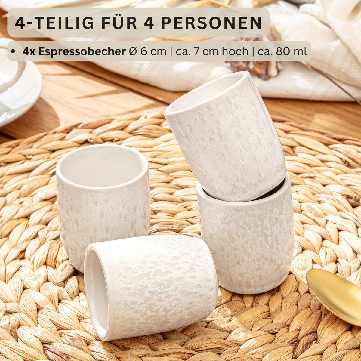 SÄNGER Espressobecher Set Korfu 4 teilig