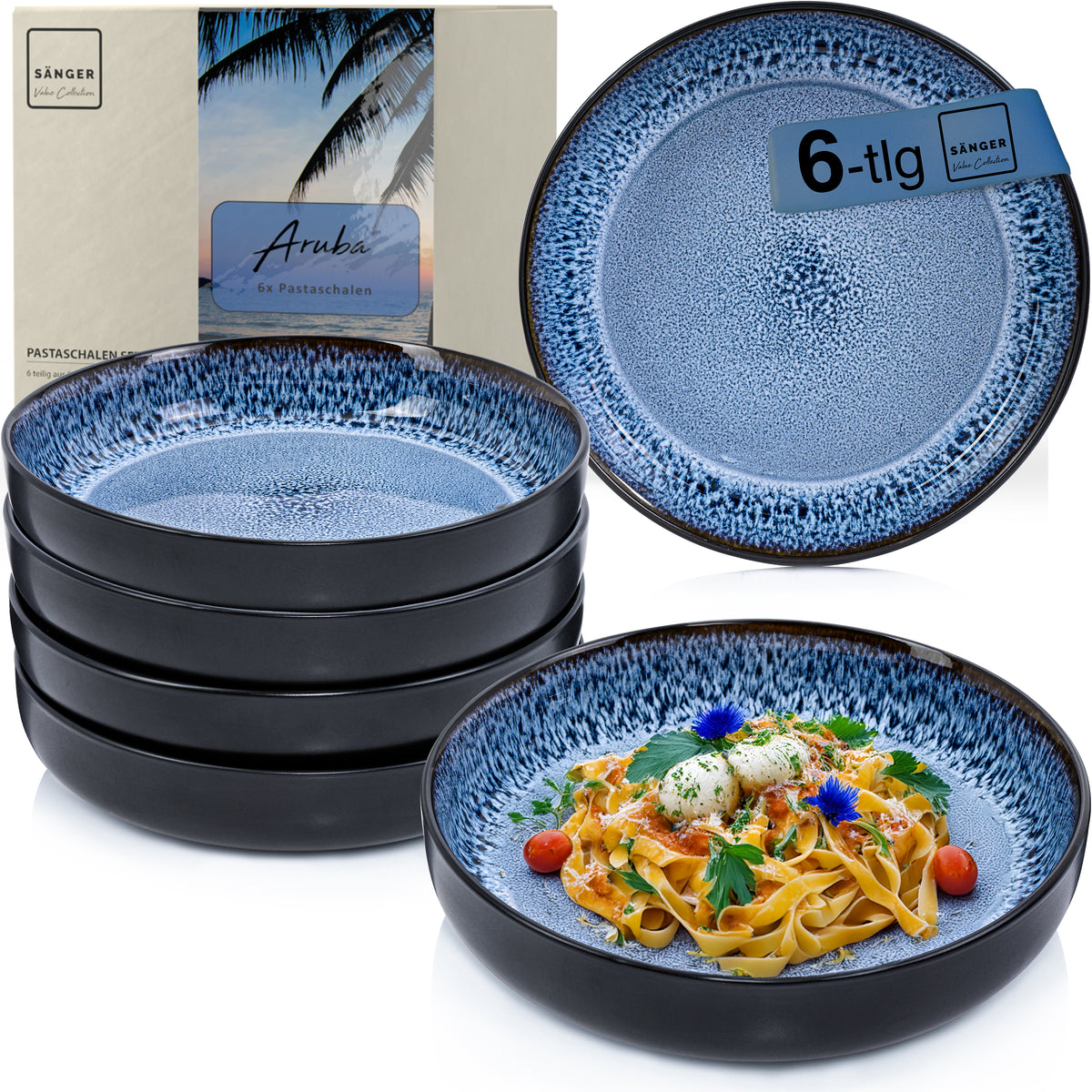 SÄNGER Pastaschalen Set Aruba 6 teilig