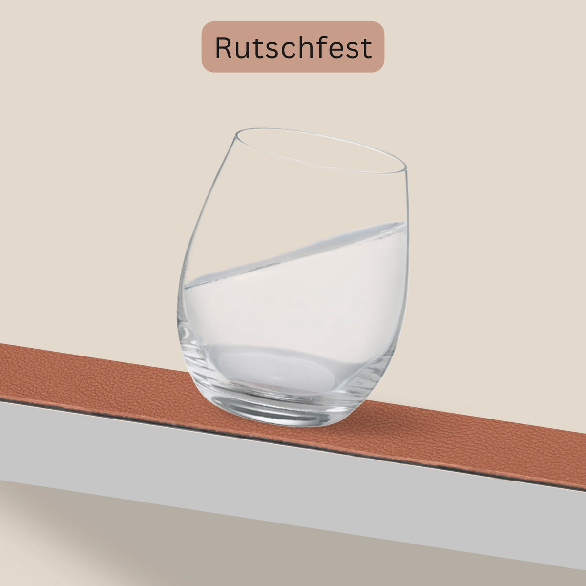 SÄNGER organische Tischsets & Untersetzer aus Kunstleder 12 teilig  für 6 Personen, Anthrazit + Braun