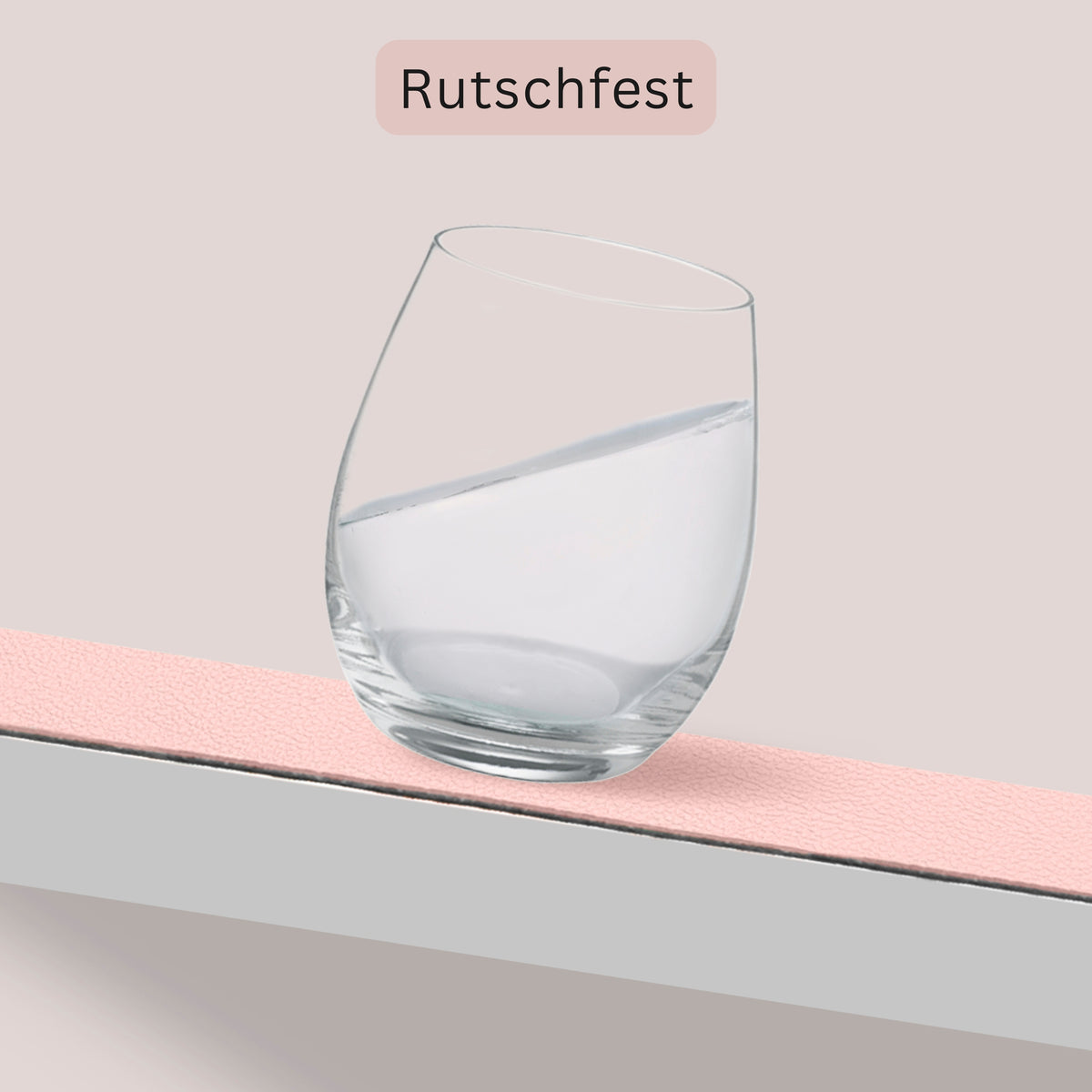 SÄNGER organische Tischsets & Untersetzer aus Kunstleder 12 teilig  für 6 Personen, Rosa + Grau
