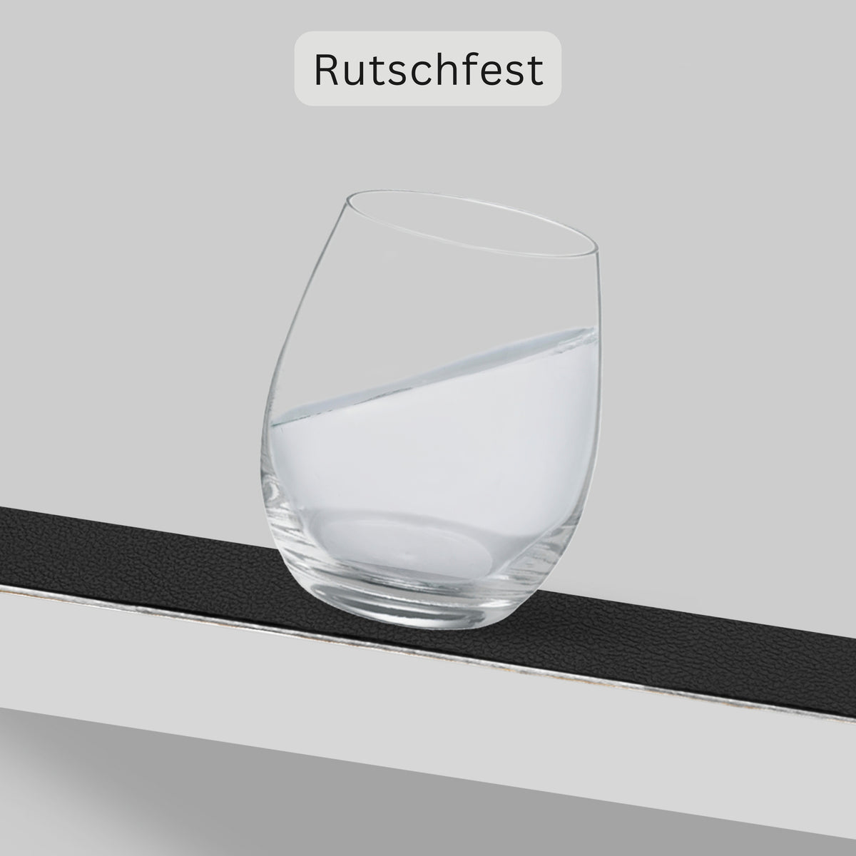 SÄNGER organische Tischsets & Untersetzer aus Kunstleder 12 teilig  für 6 Personen, Schwarz + Creme