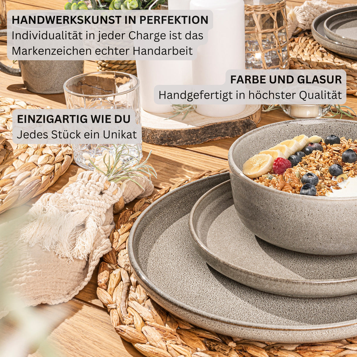 SÄNGER Schalen Set Kairo Clay - 4 teilig aus Steingut